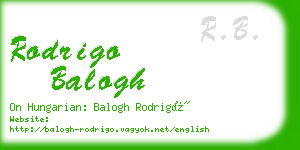 rodrigo balogh business card